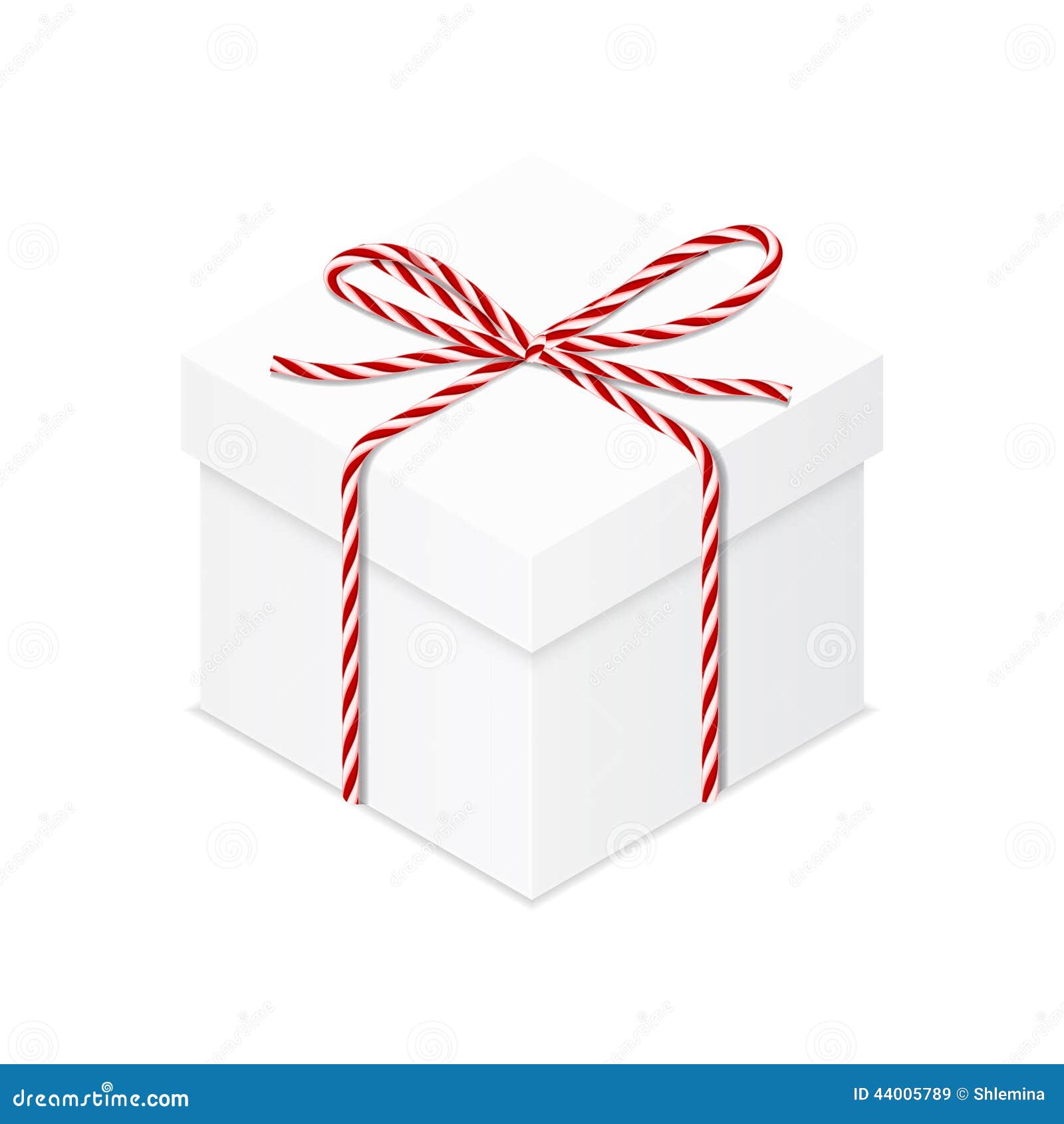 Present Box with Red Twine Bow Stock Illustration Illustration of surprise, gift 44005789