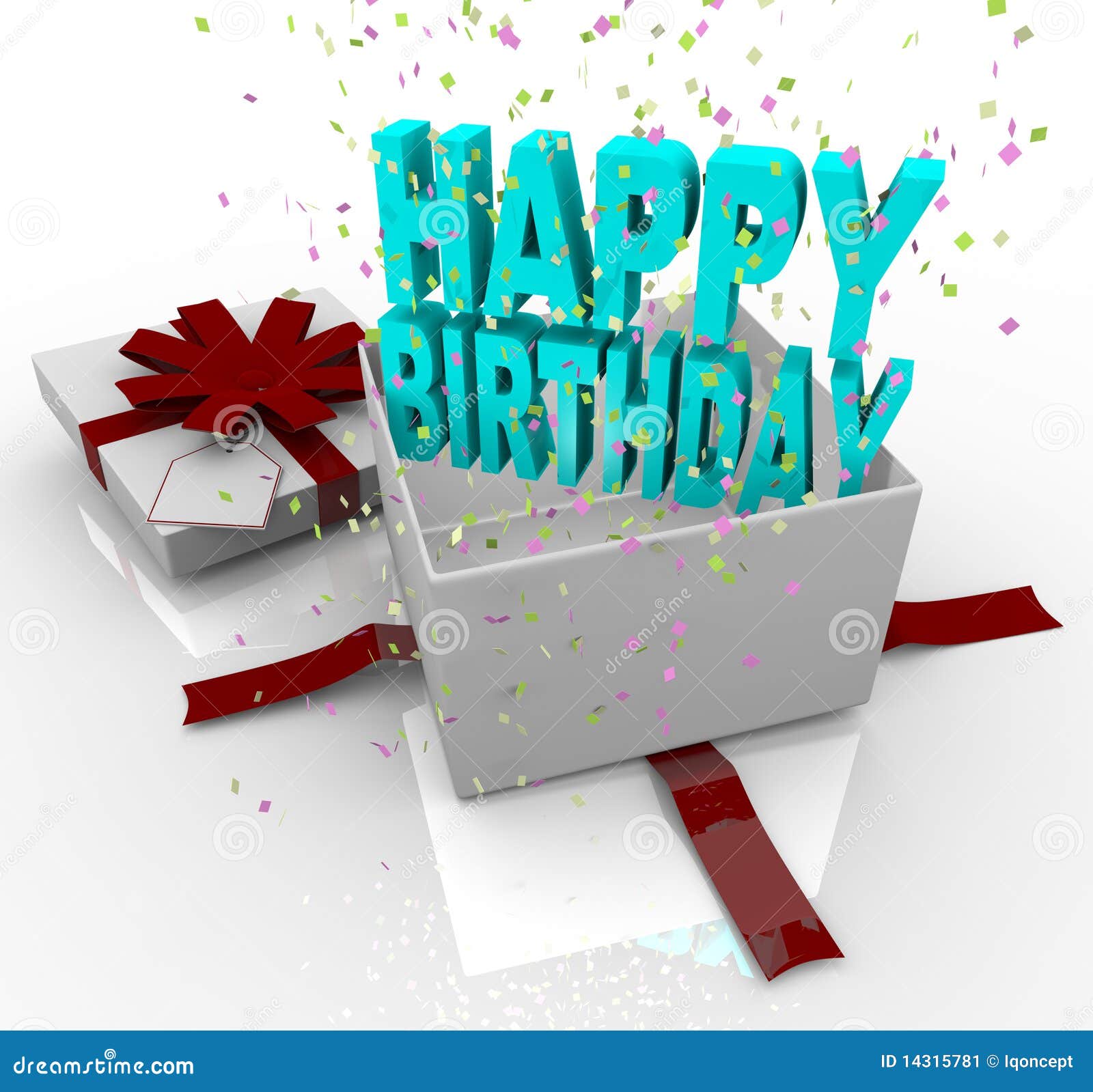 Present Happy Birthday Gift Box Stock Illustration Illustration