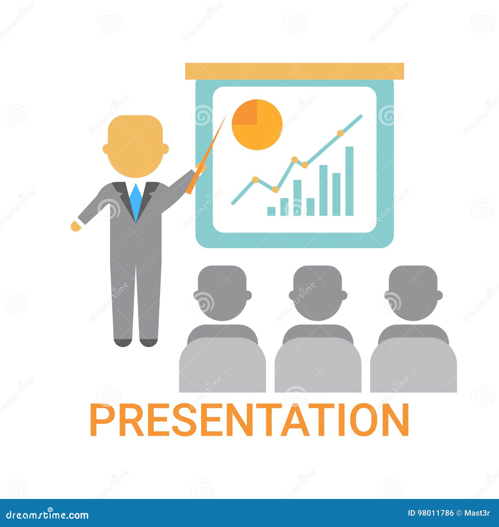 Flip chart business concept Royalty Free Vector Image