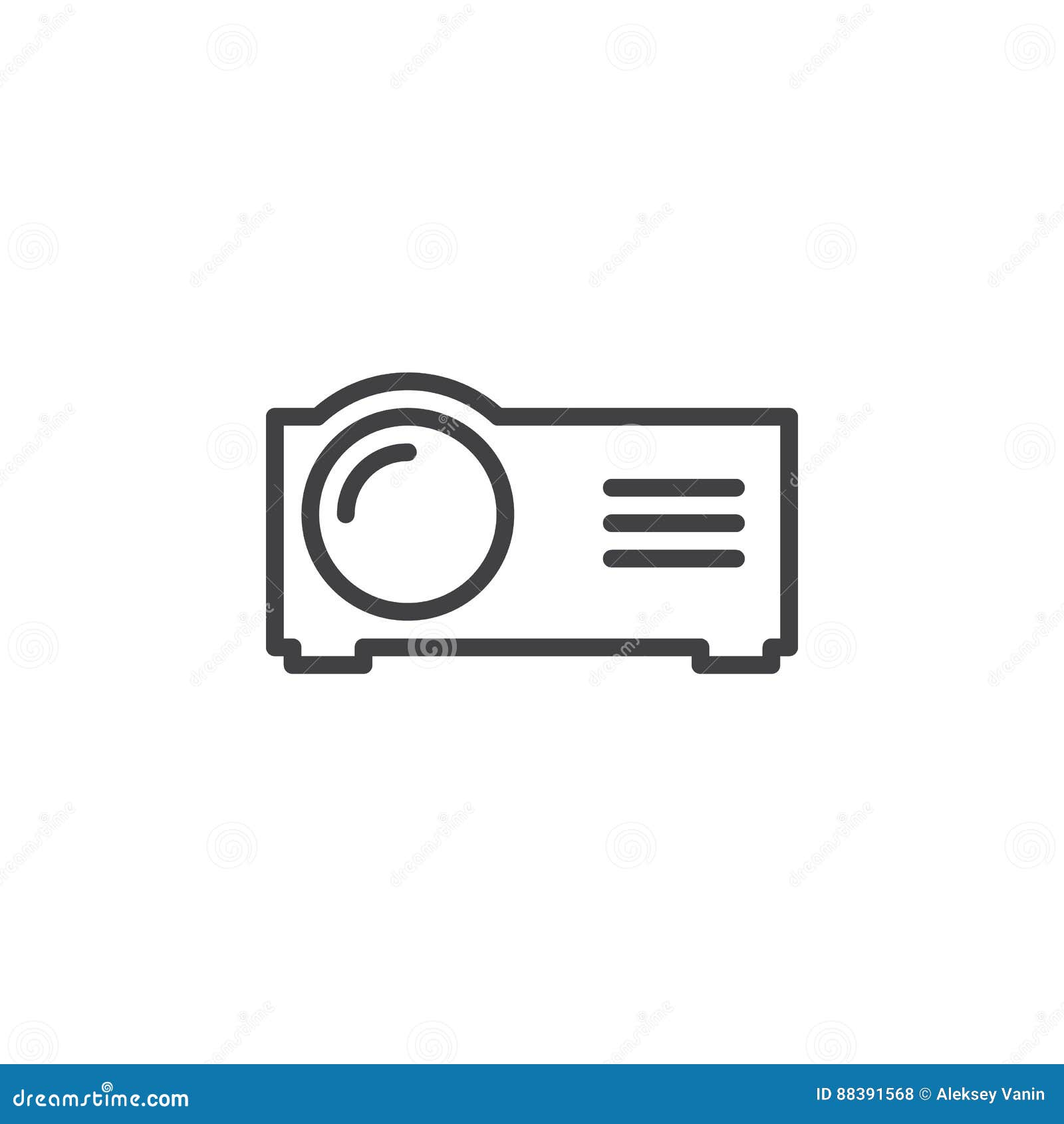Presentation Digital Projector Line Icon Outline Vector Sign Linear Style Pictogram Isolated On White Stock Vector Illustration Of Isolated Line 1568