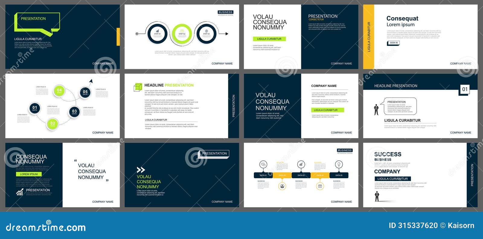 4 data infographics tab paper index template.  business abstract background