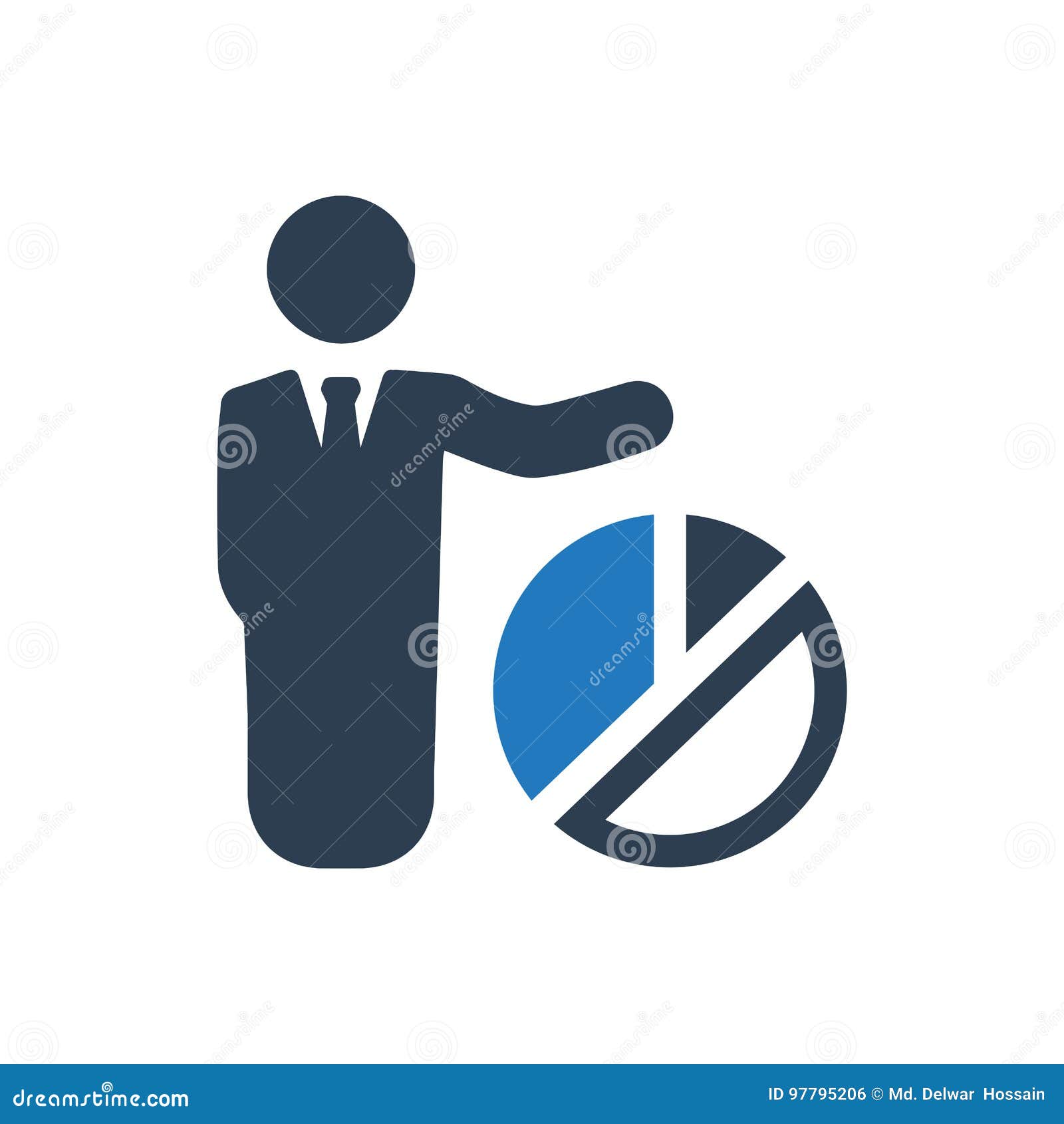Presenting Business Report Icon Stock Vector ...