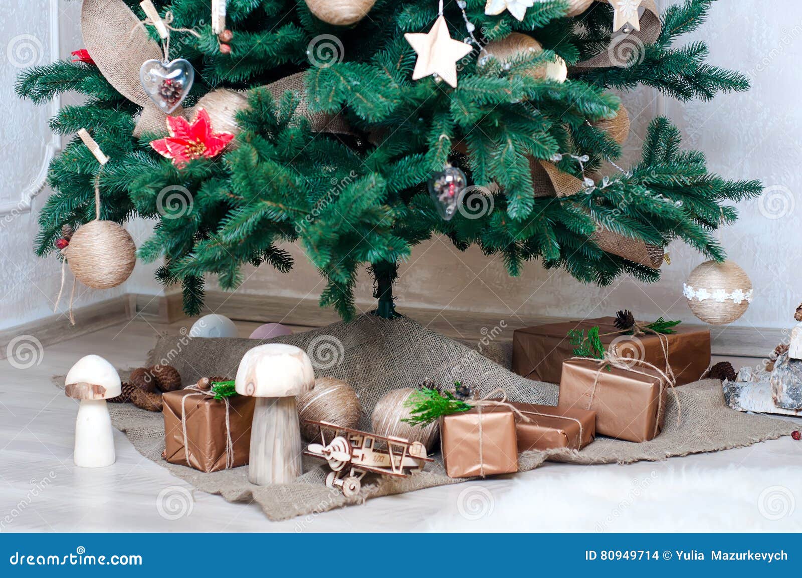Presents, Gift Box, Under the Christmas Tree Stock Photo Image of