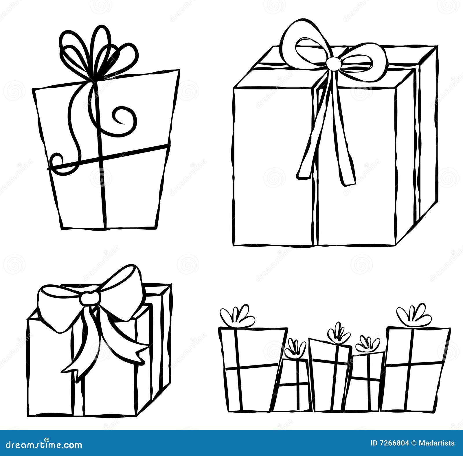 presents gifts line art