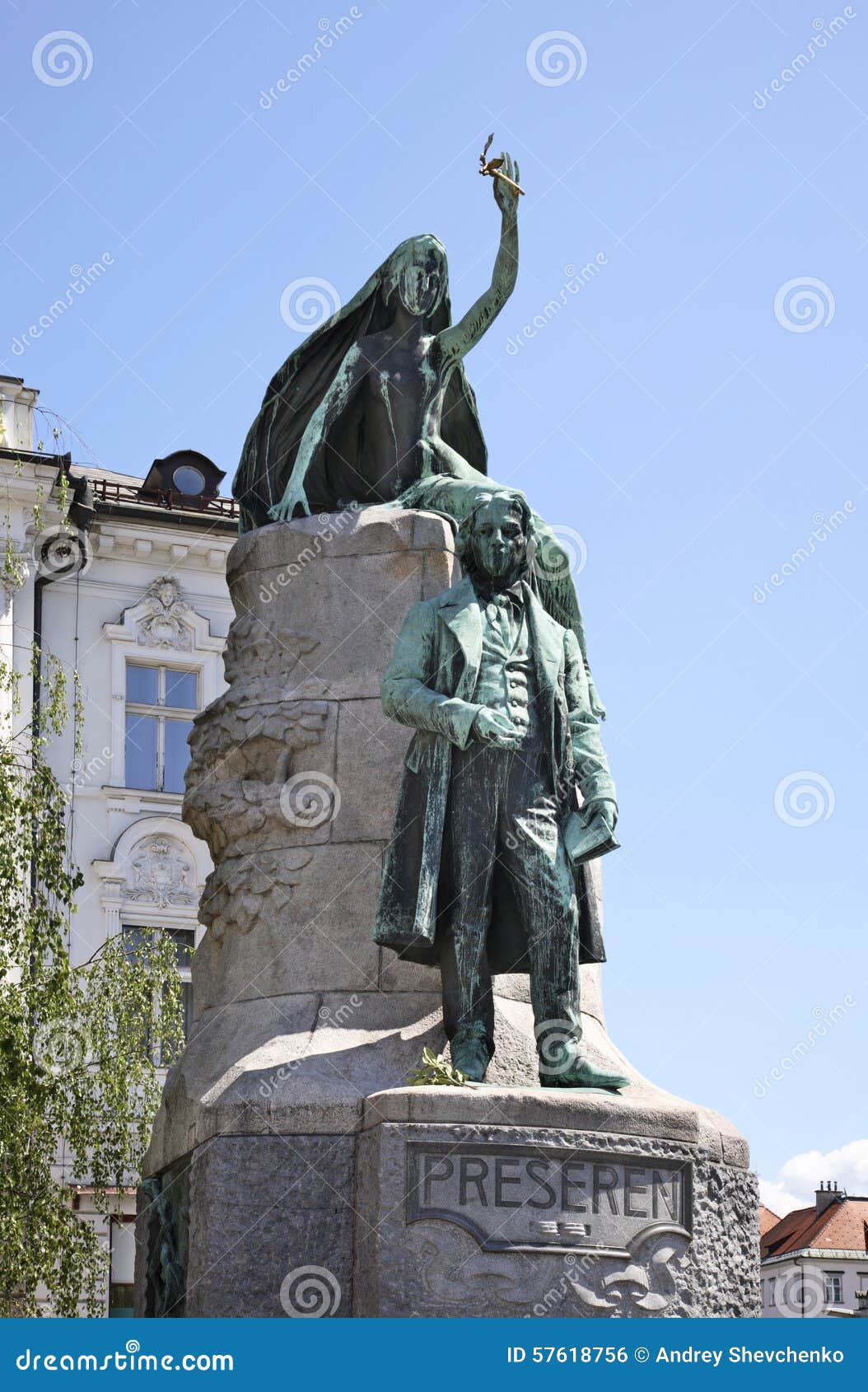 preseren monument in ljubljana. slovenija