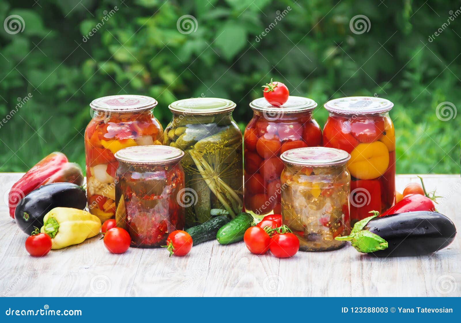 preservation of vegetables. blanks. selective focus. food.