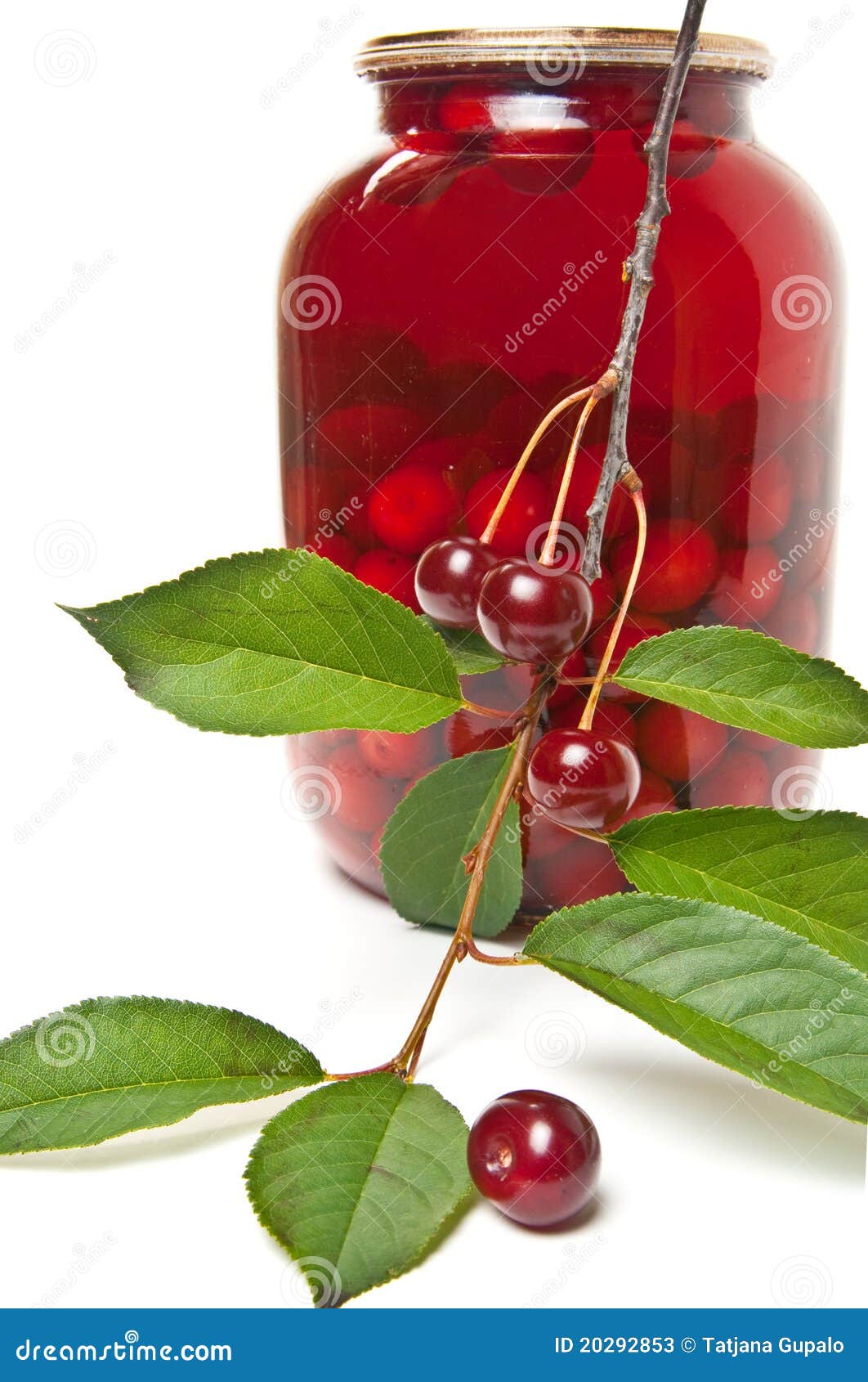Preserved cherries stock image. Image of canning, cooking 20292853