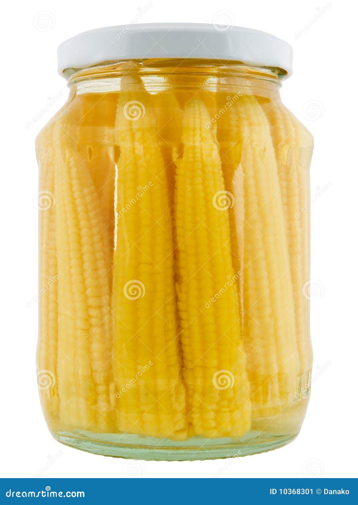 Preserved corn in jar. stock image. Image of detail, closed 10368301