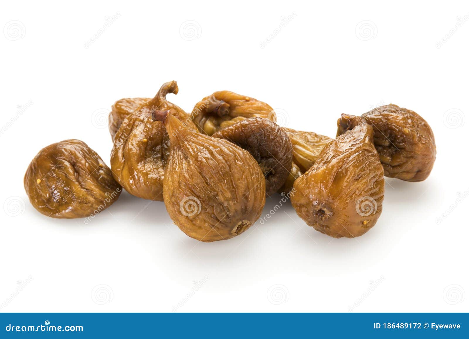 Preserved Fruit. Dried Figs Isolated on White Background Stock Photo