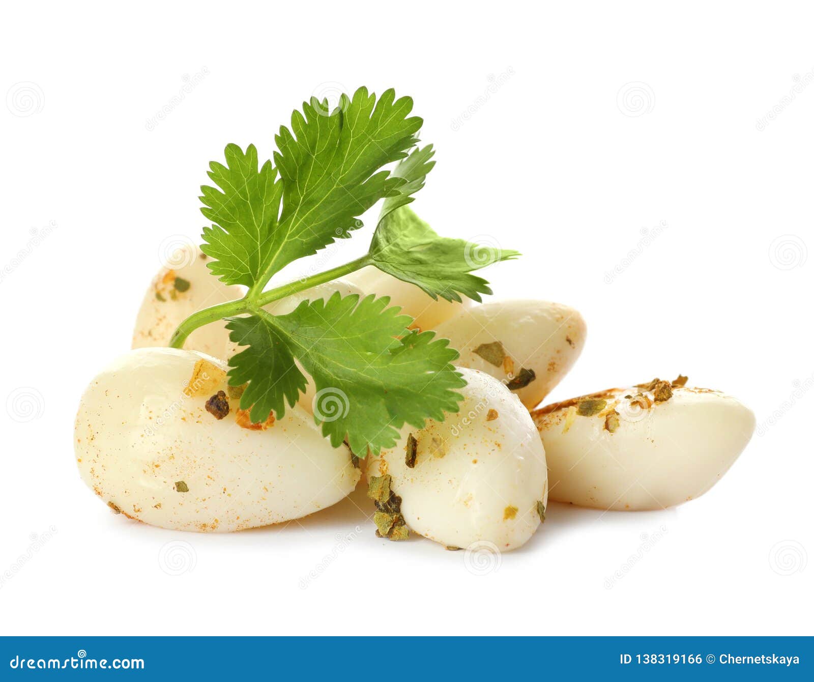 Preserved Garlic with Parsley Stock Photo Image of gourmet, marinated