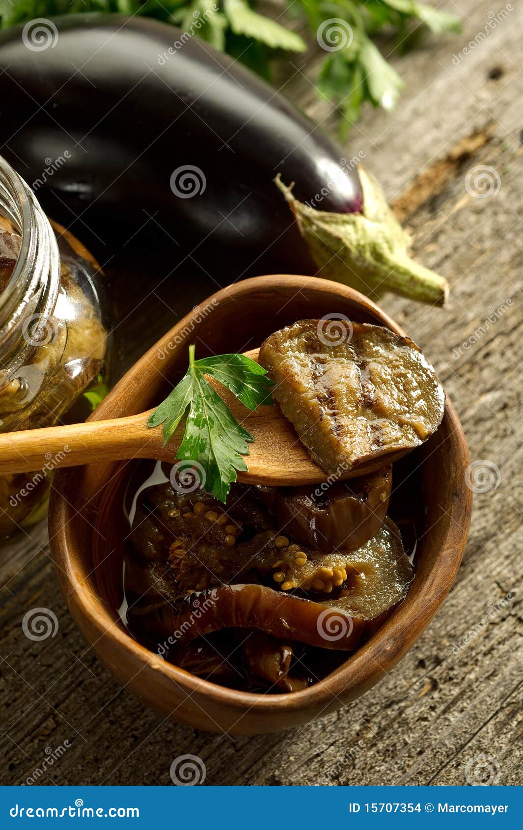 Preserved Grilled Eggplants Stock Photo Image of bowl, green 15707354