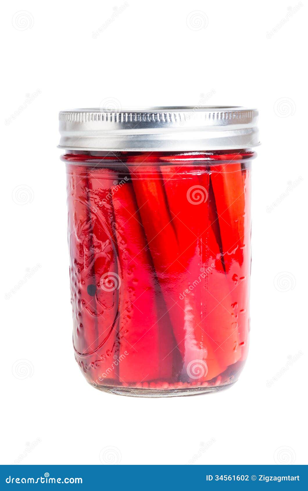 Preserved Pickled Carrots in Brine Stock Photo Image of glass