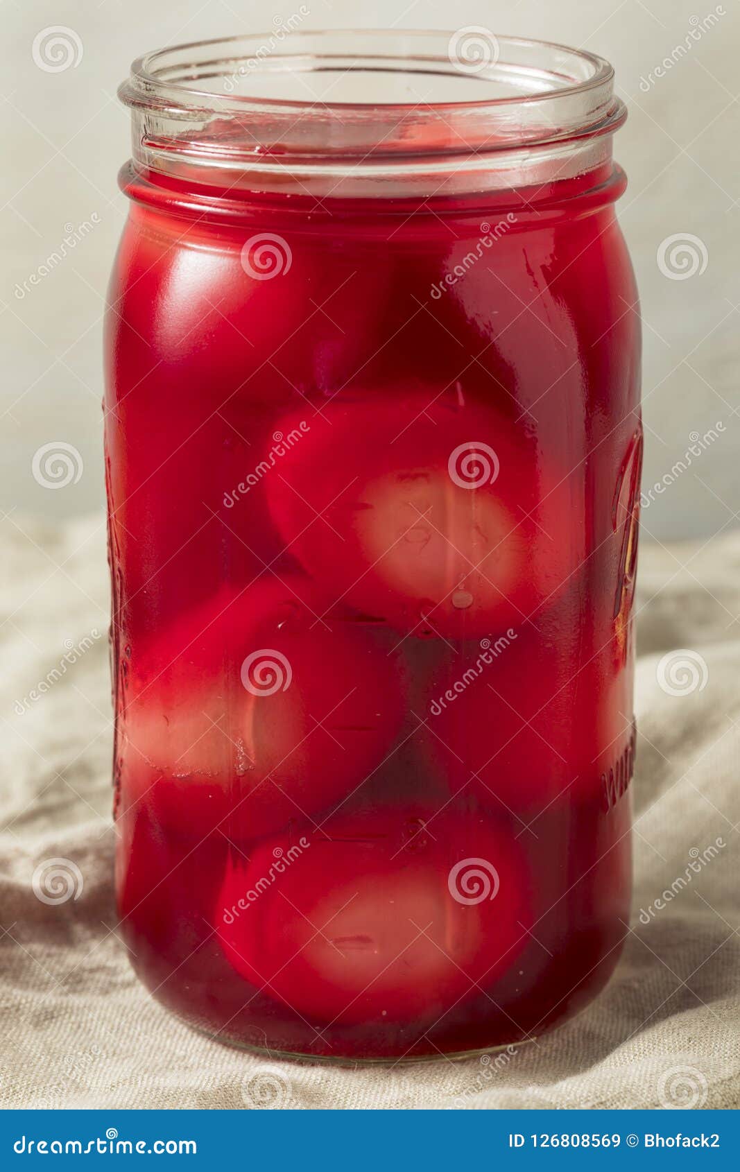 Preserved Pink Pickled Eggs Stock Image Image of healthy, oxide 126808569