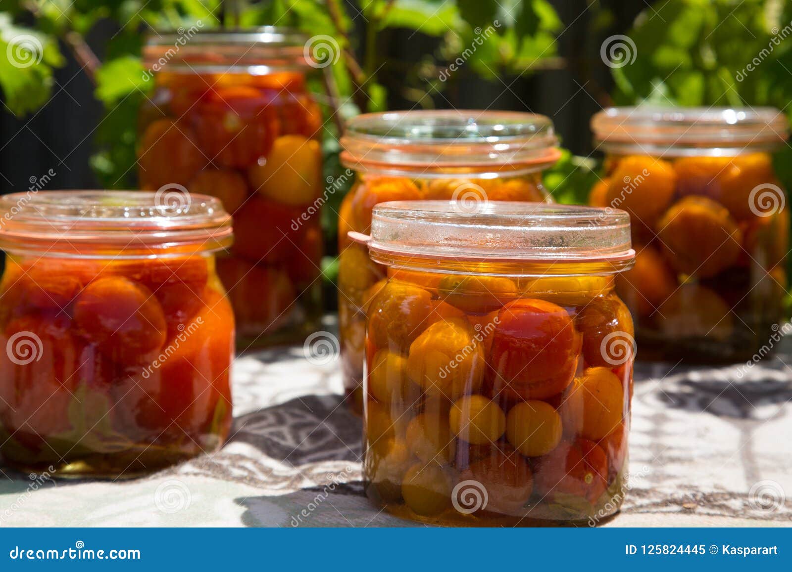 Preserved Various Tomatoes in Glasses Stock Image Image of preserved