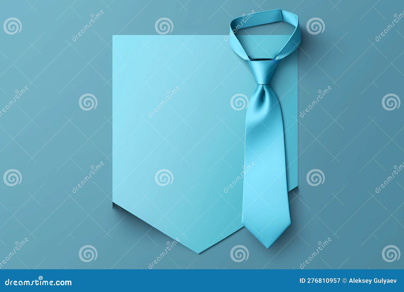 preset for father's day greeting card on blue background mock up