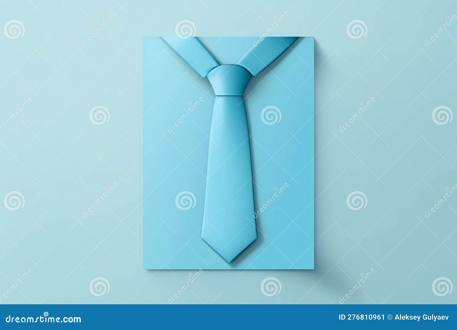preset for father's day greeting card on blue background mock up