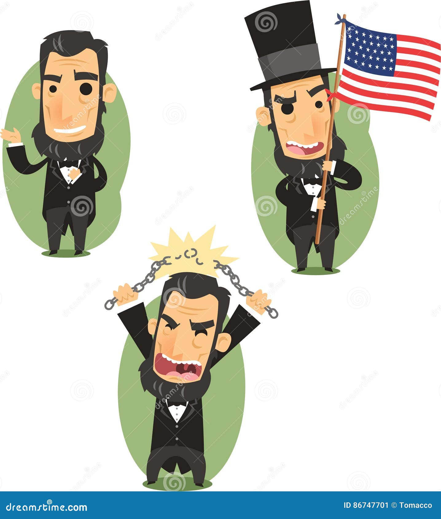 dessin animé des présidents george washington et abraham lincoln, président  jour illustration vectorielle design Image Vectorielle Stock - Alamy