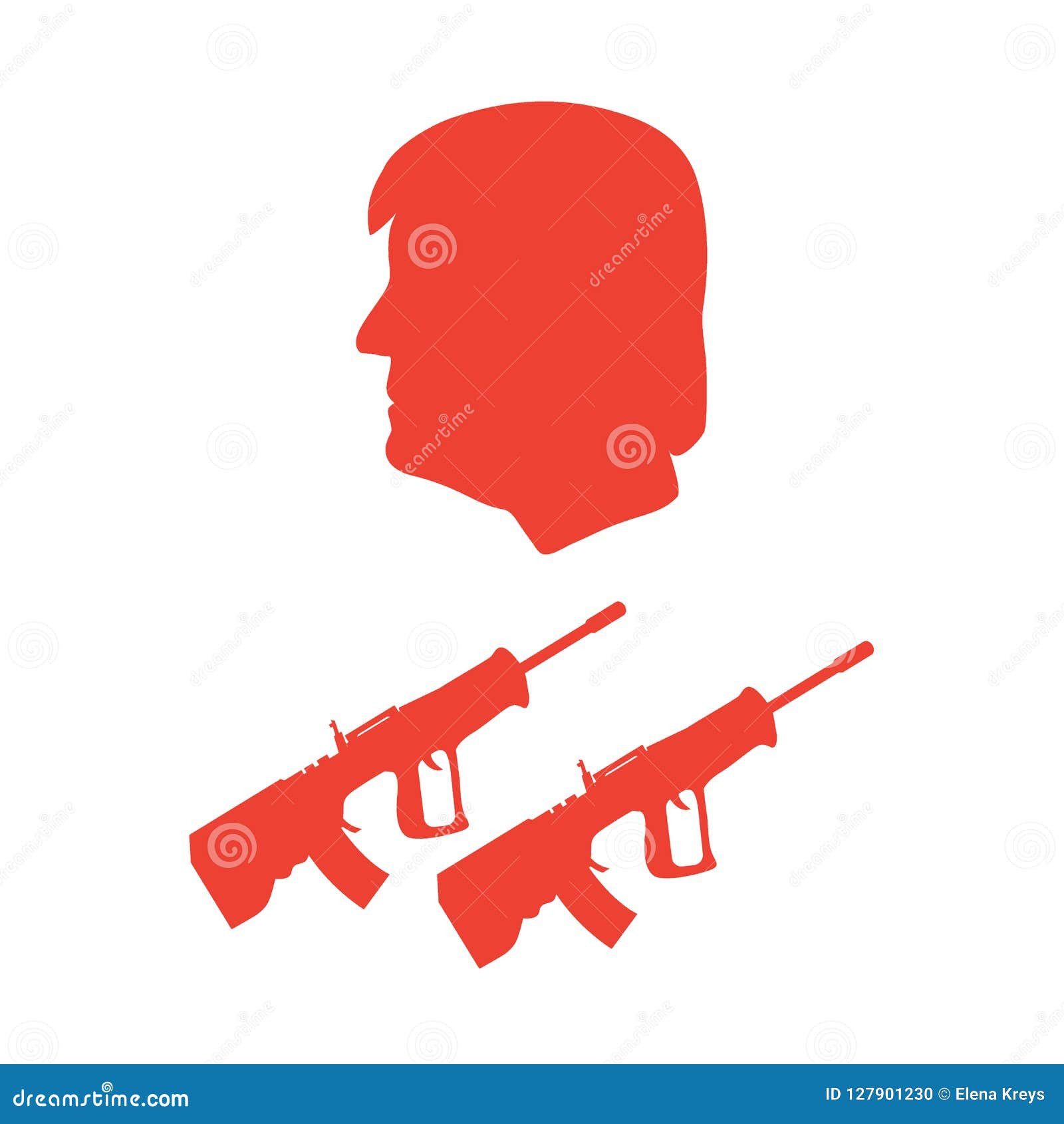 president donald trump and rifles.