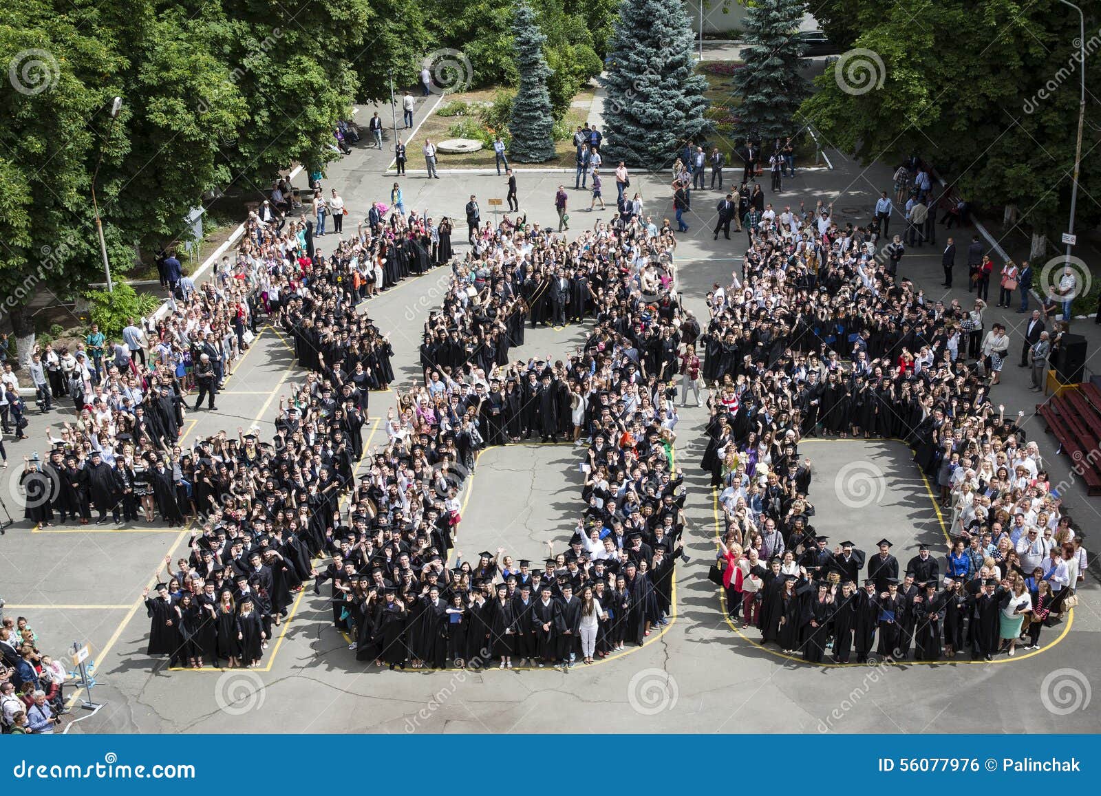 President of Ukraine Petro Poroshenko in the Kiev-Mohyla Academy. KIEV, UKRAINE - Jun 28, 2015: President of Ukraine Petro Poroshenko during celebrations to mark the end of the academic year in the Kiev-Mohyla Academy