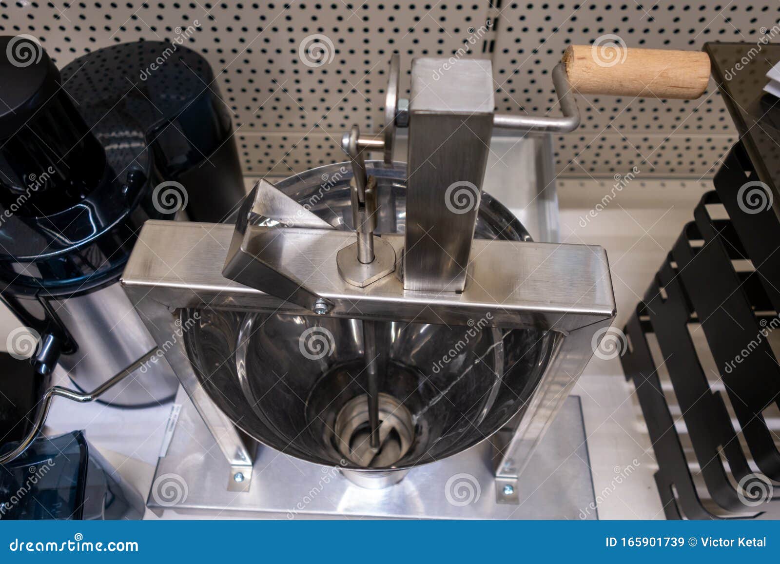 Press for Citrus. Professional Stainless Steel Juicer. Stock Image