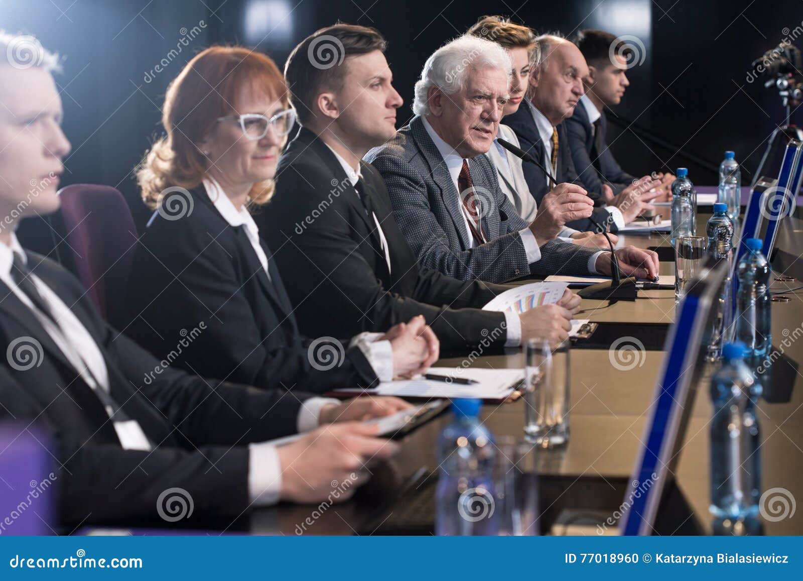 Press conference in full stock photo. Image of campaign - 77018960