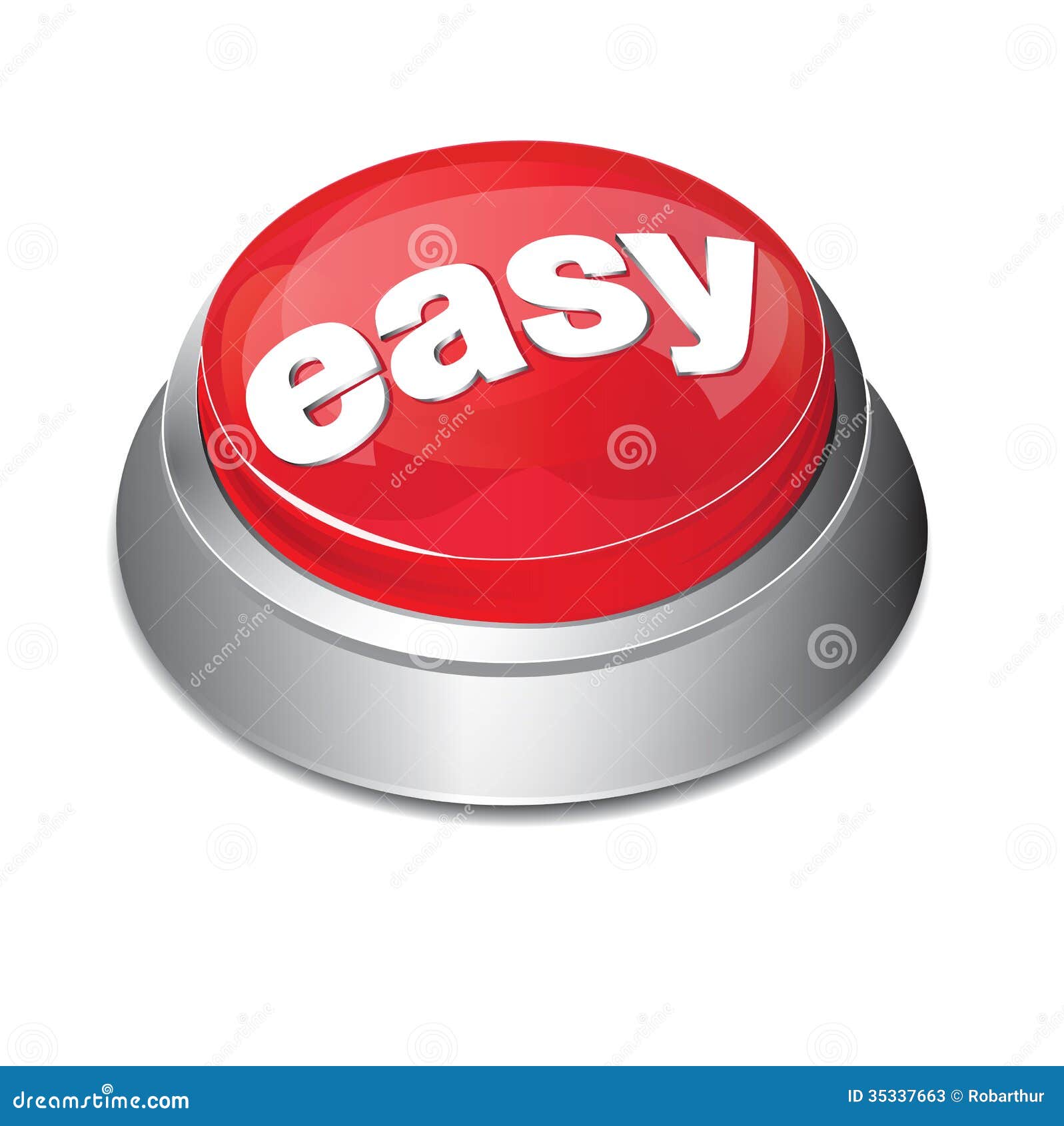 Press the Easy Button stock vector. Illustration of assistance - 35337663