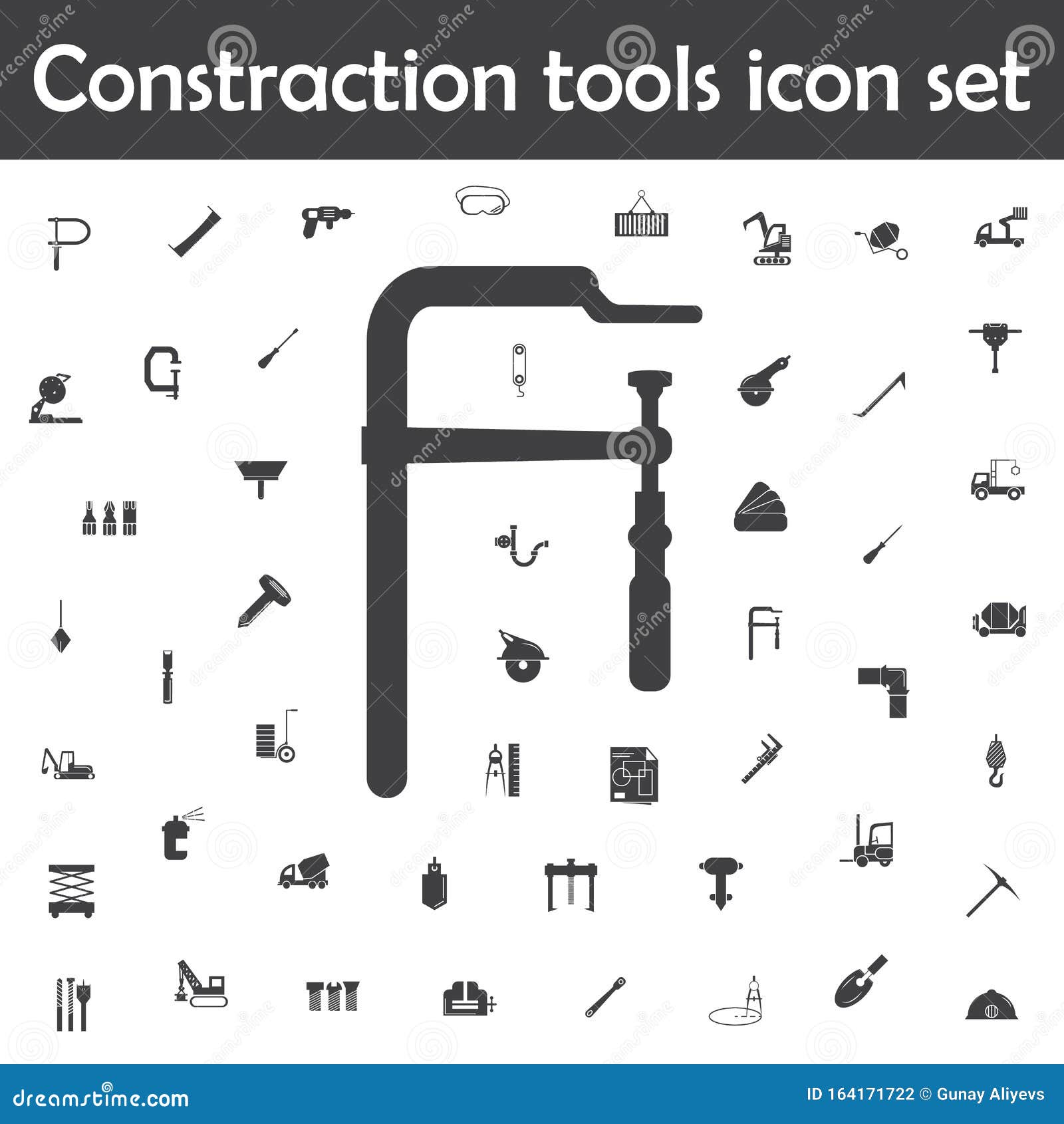 press icon. constraction tools icons universal set for web and mobile