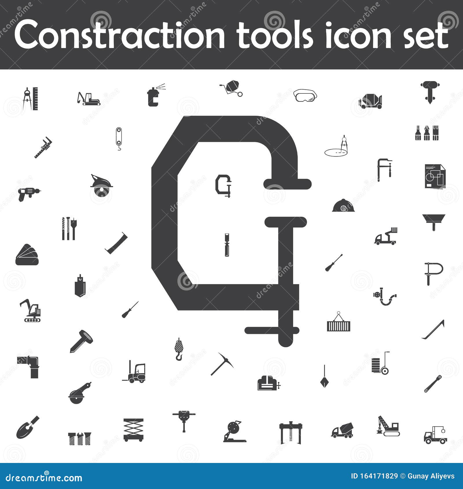 Press Icon. Constraction Tools Icons Universal Set for Web and Mobile ...