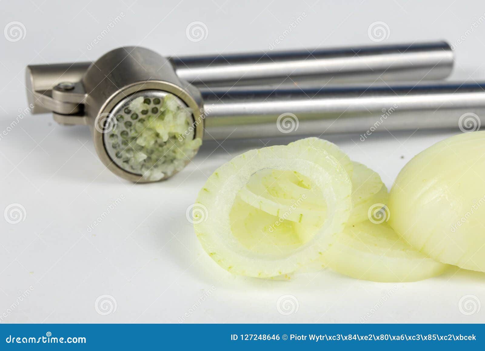 Press To Squeeze The Onion Juice On The Kitchen Table Healthy C