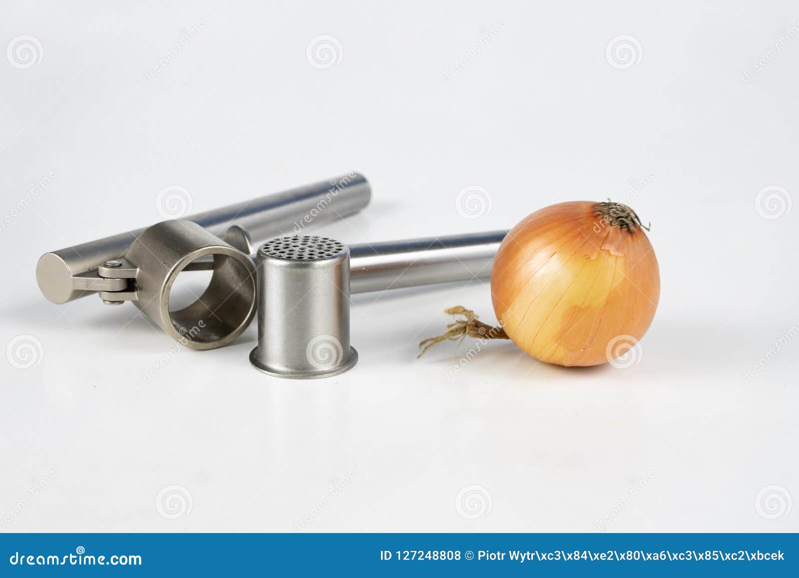 Press To Squeeze The Onion Juice On The Kitchen Table Healthy C