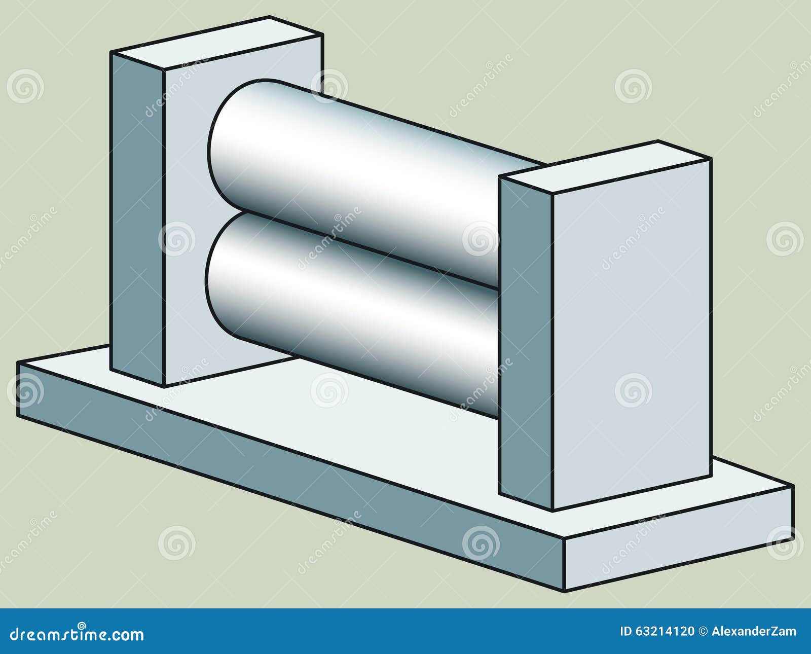 Presse de roulement illustration de vecteur. Illustration du rouleau -  63214120