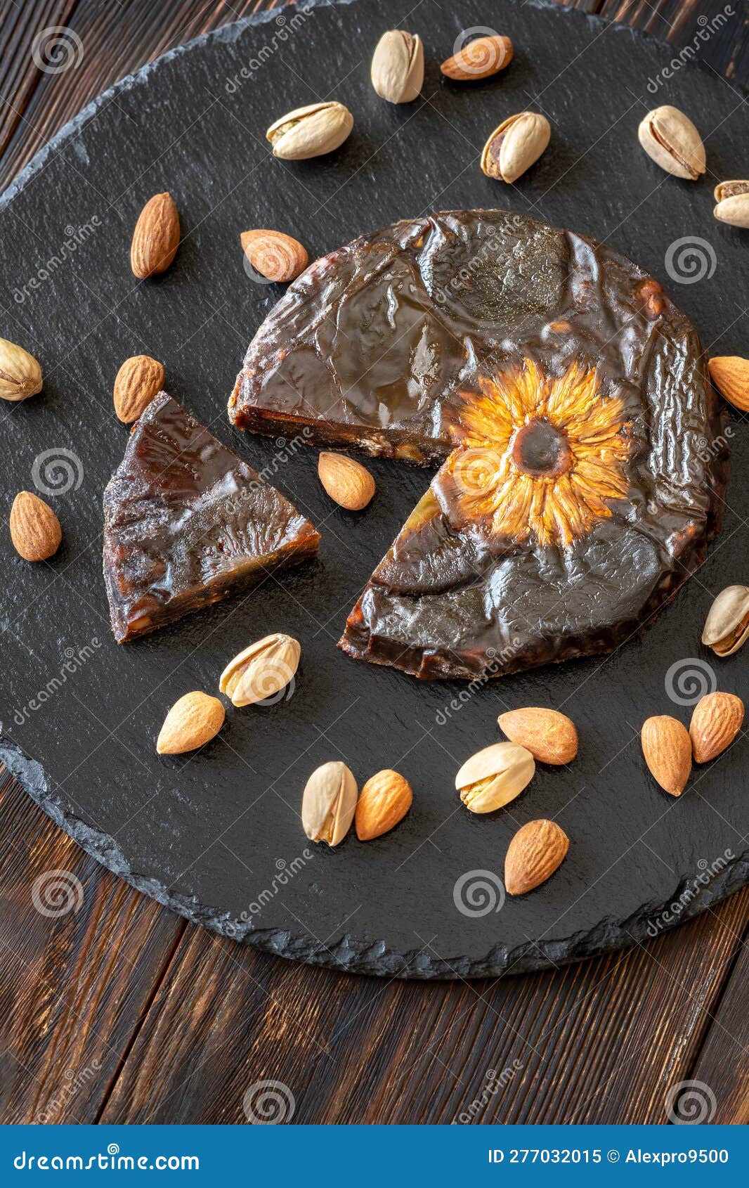 Pressed fruit and nut cake stock image. Image of delicious 277032015