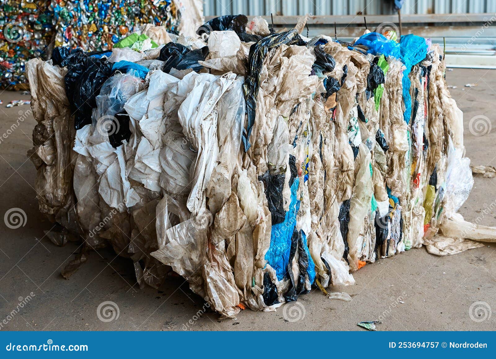 Pressed Plastic Bags in Litter Recycling Factory Storage Stock Image Image of garbage, pack