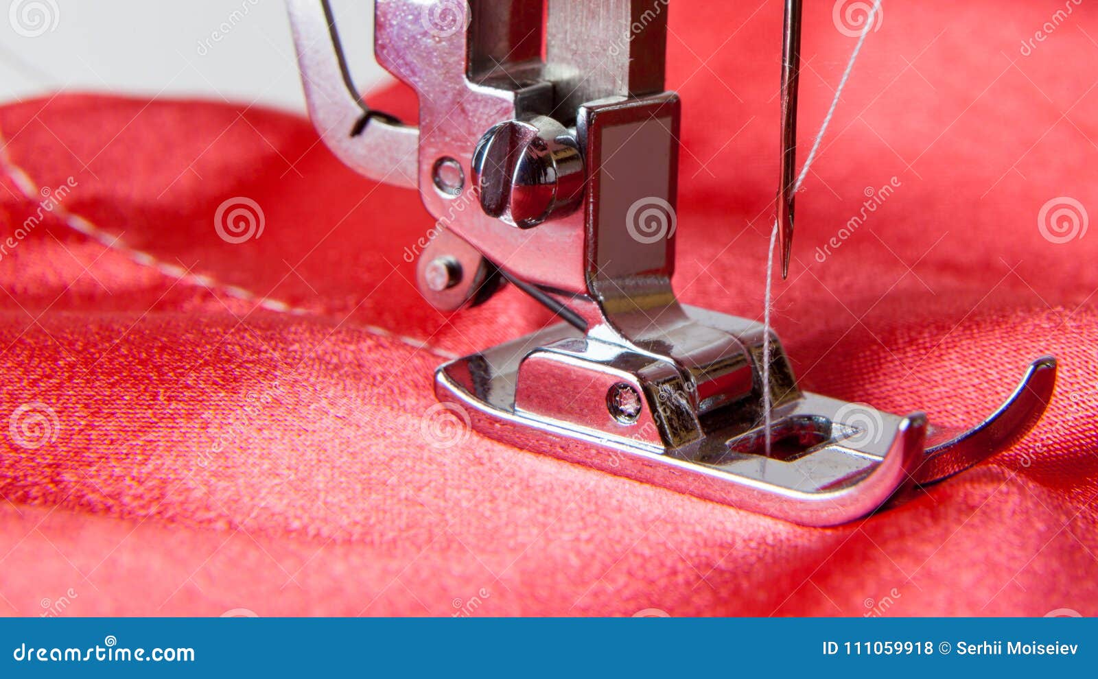 Presser Foot of Sewing Machine Stock Photo Image of garment, cloth