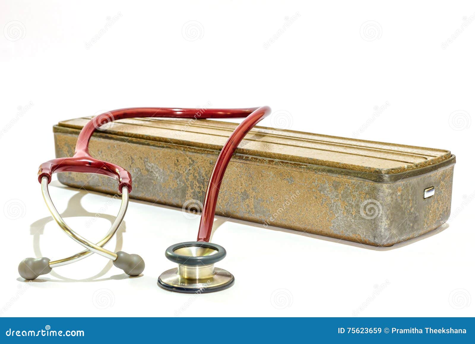 Pressure Box with Stethoscope Stock Image Image of clinical