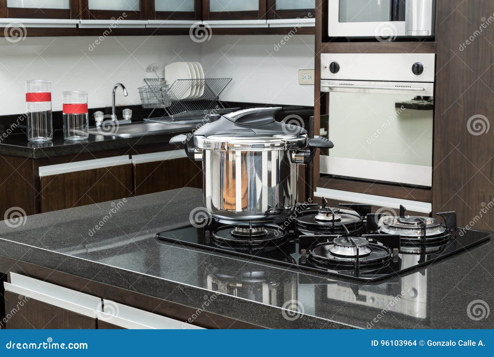 Pressure Cooker in a Kitchen Setting Stock Photo - Image of home, speed
