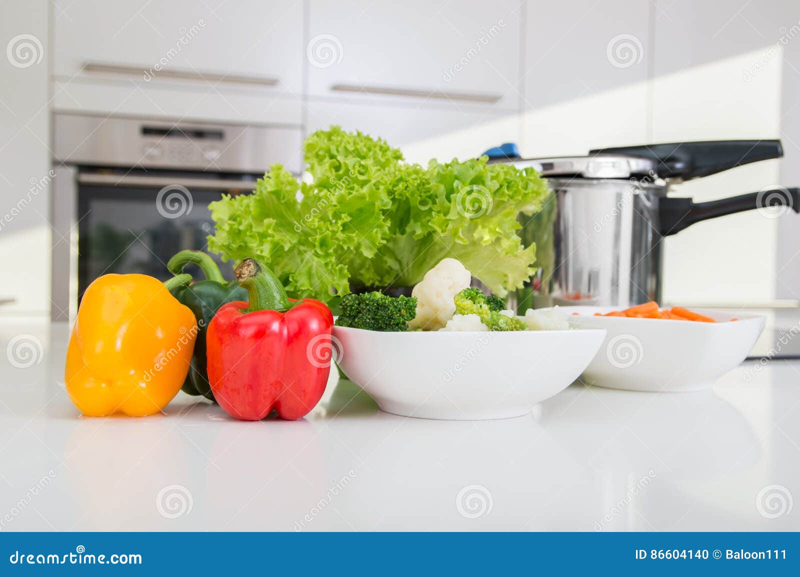 Pressure Cooker and Vegetables Stock Photo Image of natural, broccoli 86604140