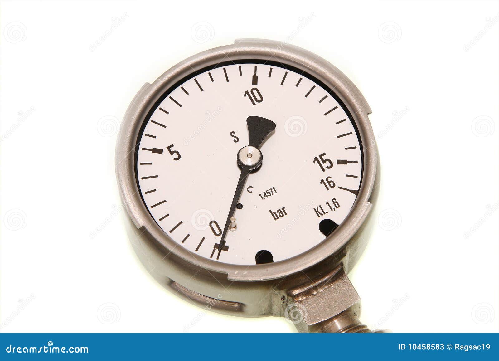 Pressure gauge stock image. Image of gauge, readout, hand 10458583