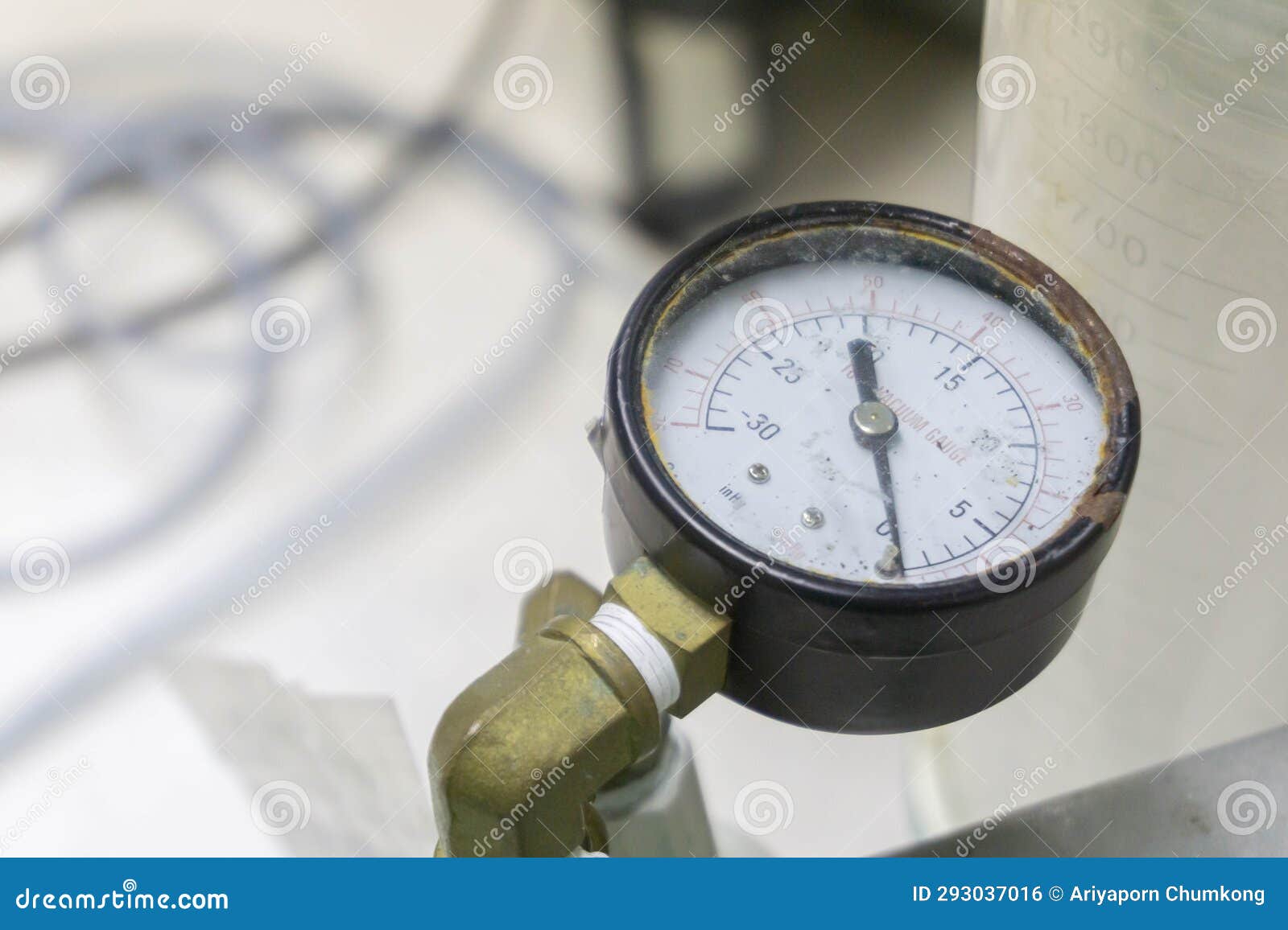Pressure Gauge on a Gas Regulator in a Laboratory. Stock Photo Image of analytical, energy