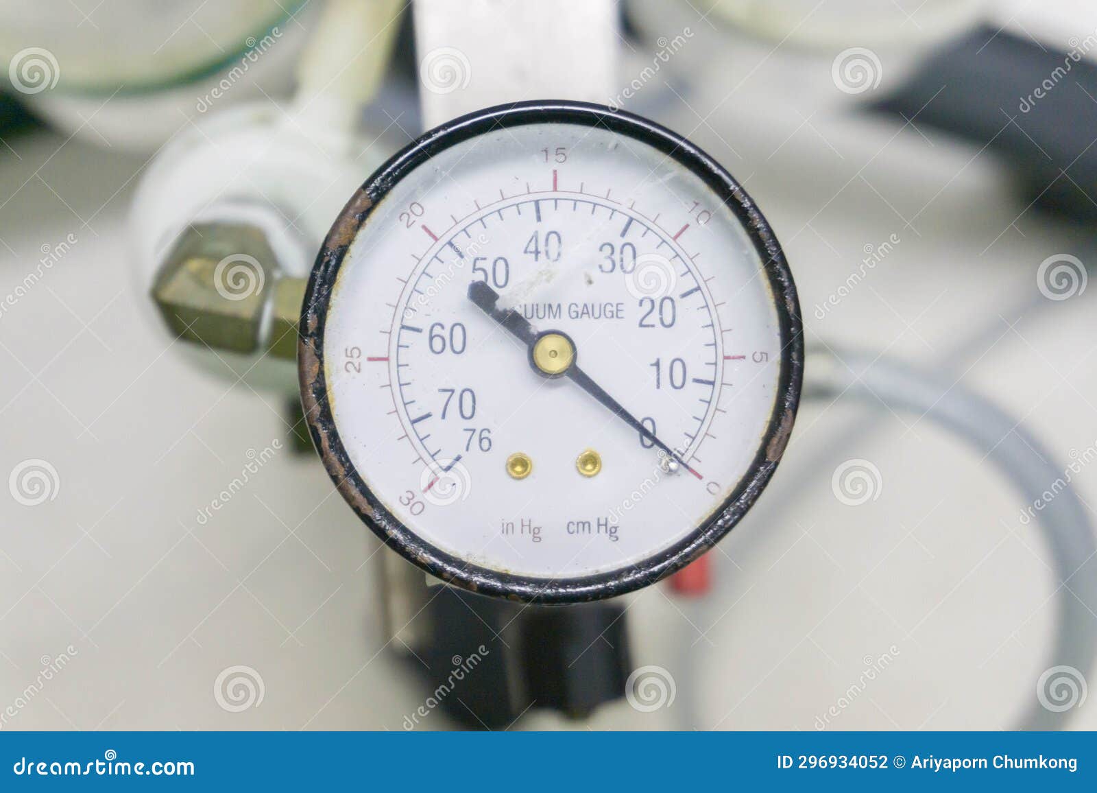 Pressure Gauge on a Gas Regulator in a Laboratory Analytical Equipment Stock Photo Image of