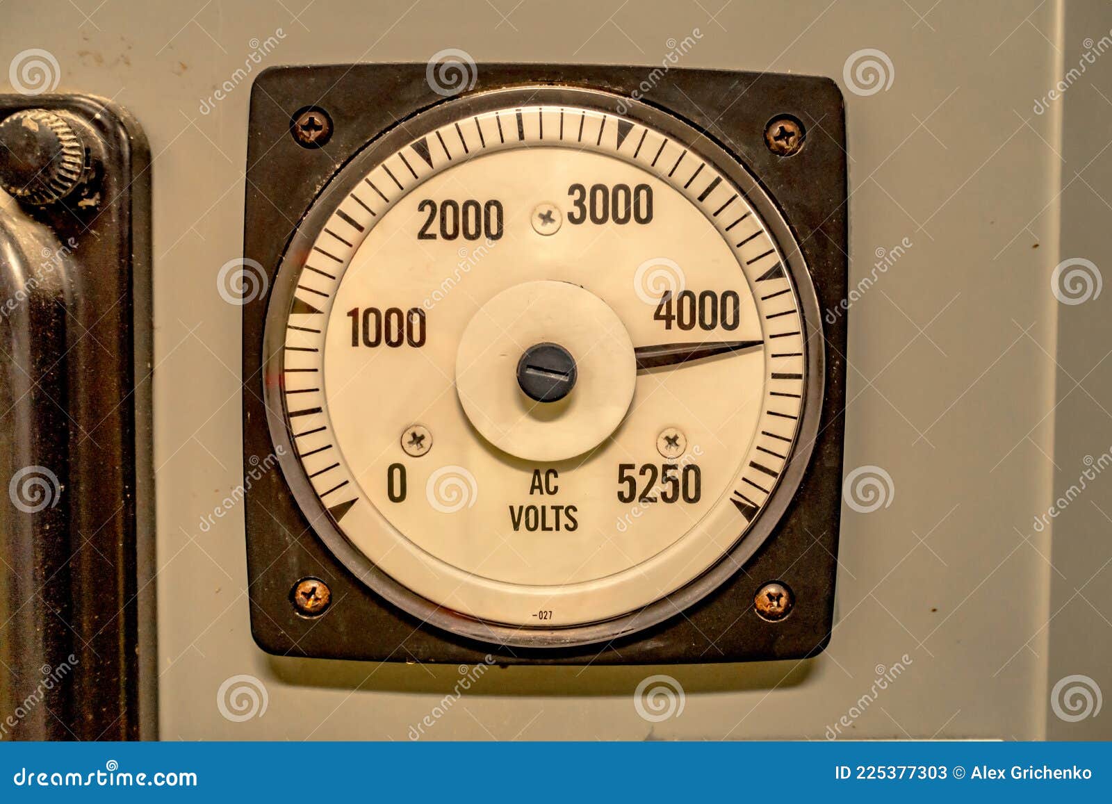 Pressure Gauge and Knobs Control at a Plant Stock Image Image of
