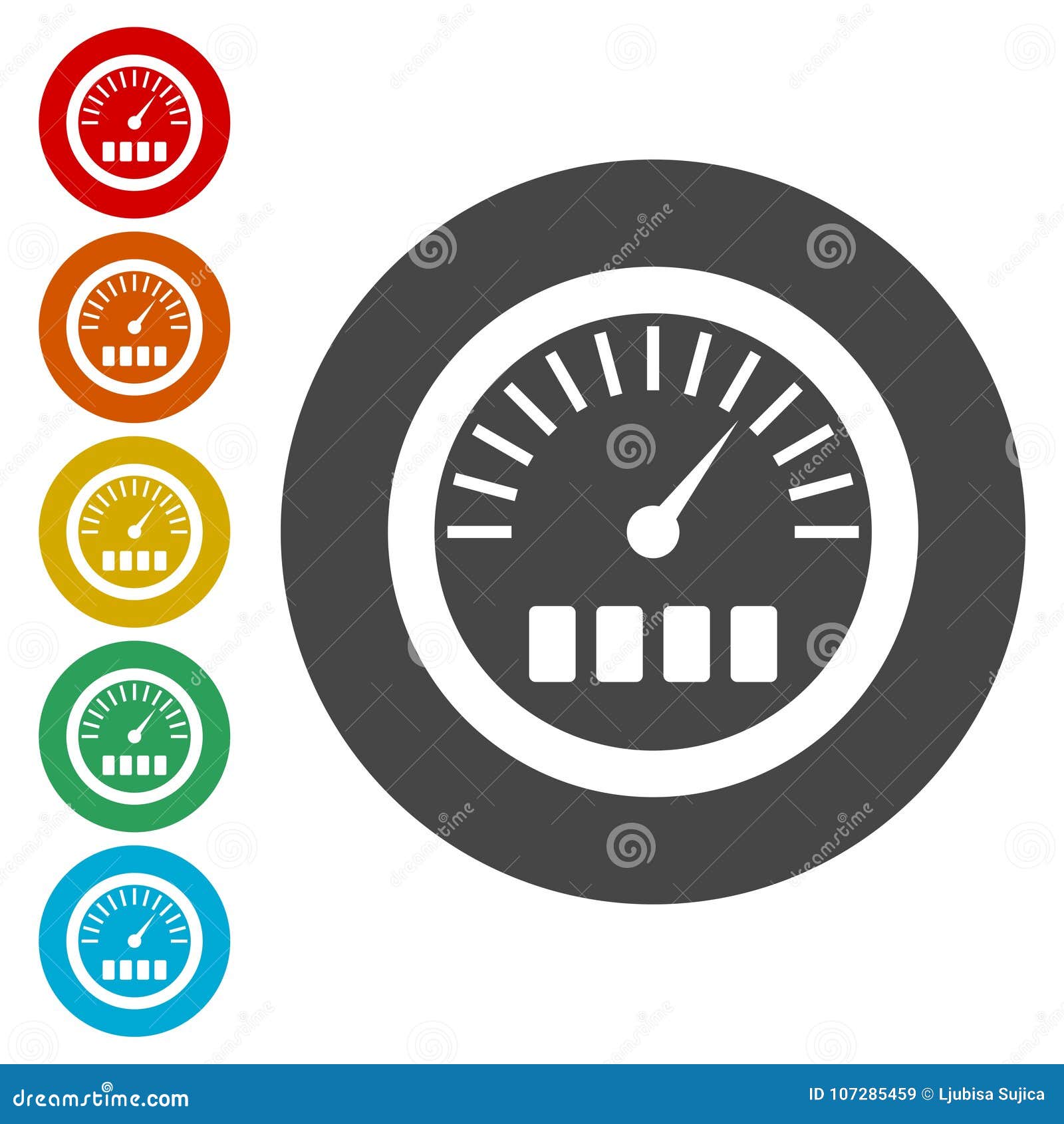 Pressure Gauge Manometer Icon Pressure Meter Icon Stock Vector