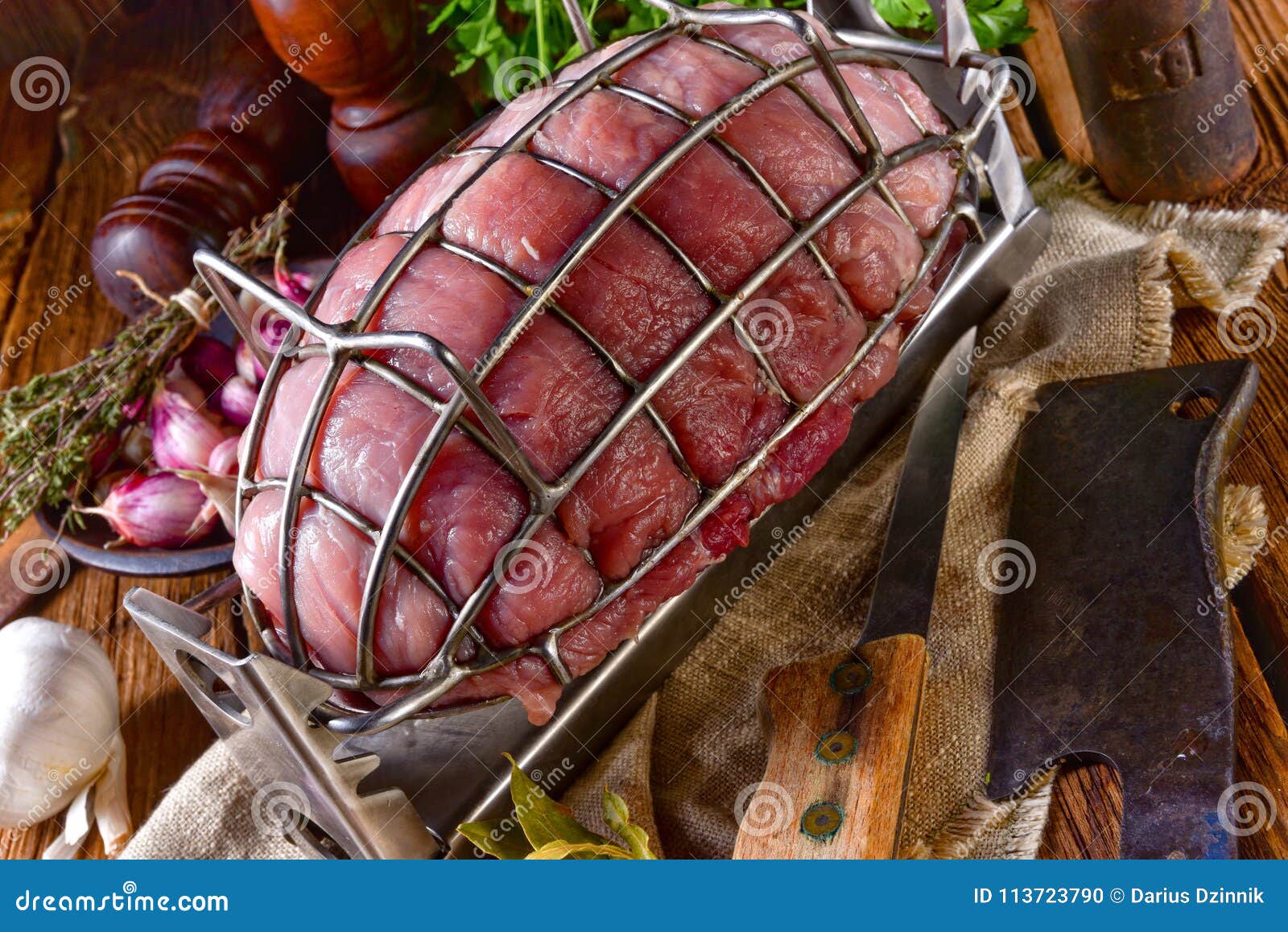 Pressure Ham Cooker with Raw Ham Stock Photo Image of poland, cooking 113723790