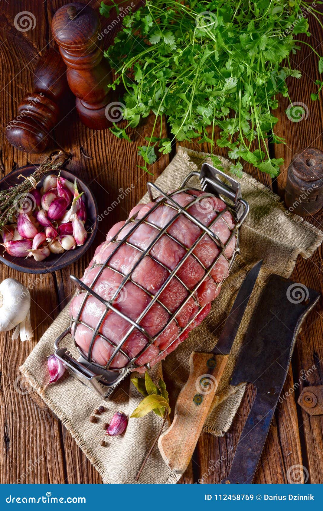Pressure Ham Cooker with Raw Ham Stock Image Image of hand, prepare