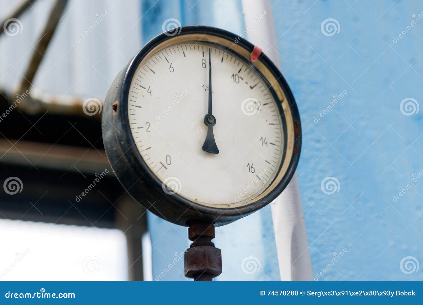 Pressure meter stock photo. Image of factory, gauge, device 74570280