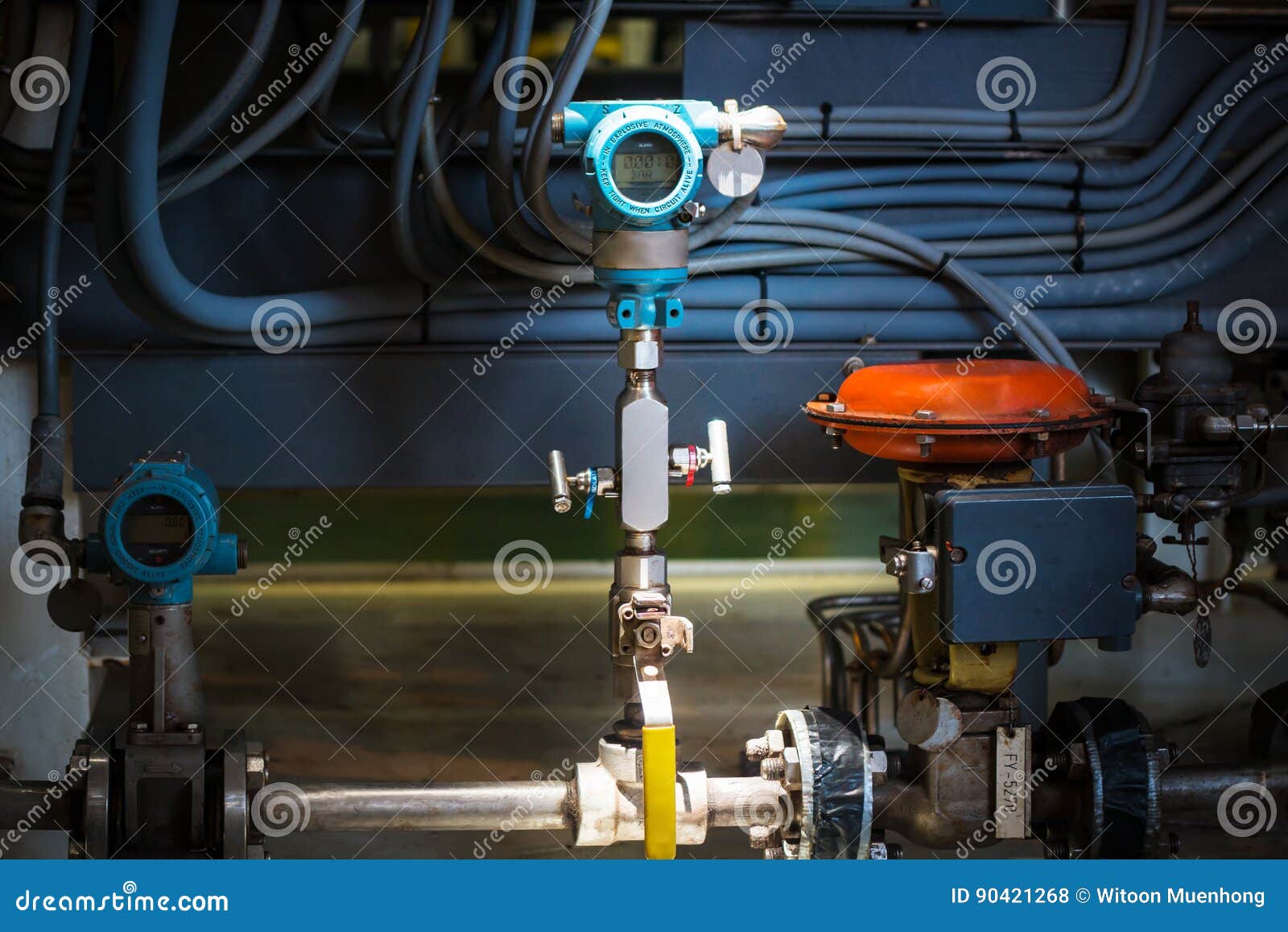 Pressure Transmitter in Oil and Gas Industry Stock Photo Image of