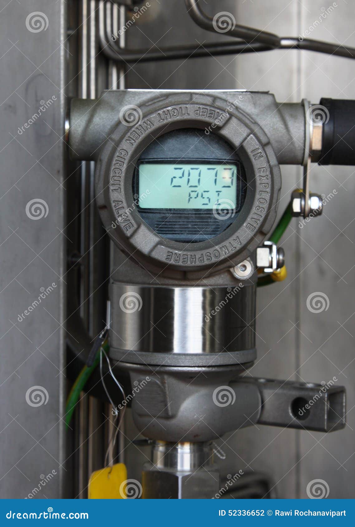 Pressure Transmitter in Oil and Gas Process Stock Photo Image of