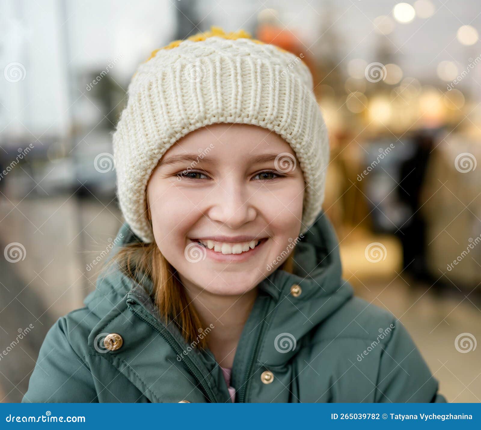 Preteen Girl Street Portrait in City Stock Photo - Image of childhood ...