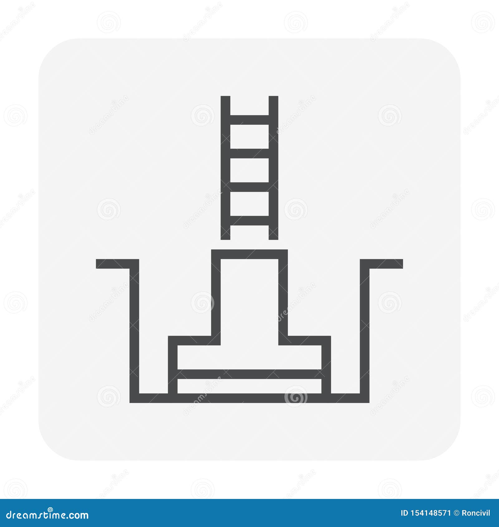 Preto do ícone da fundação ilustração do vetor. Ilustração de