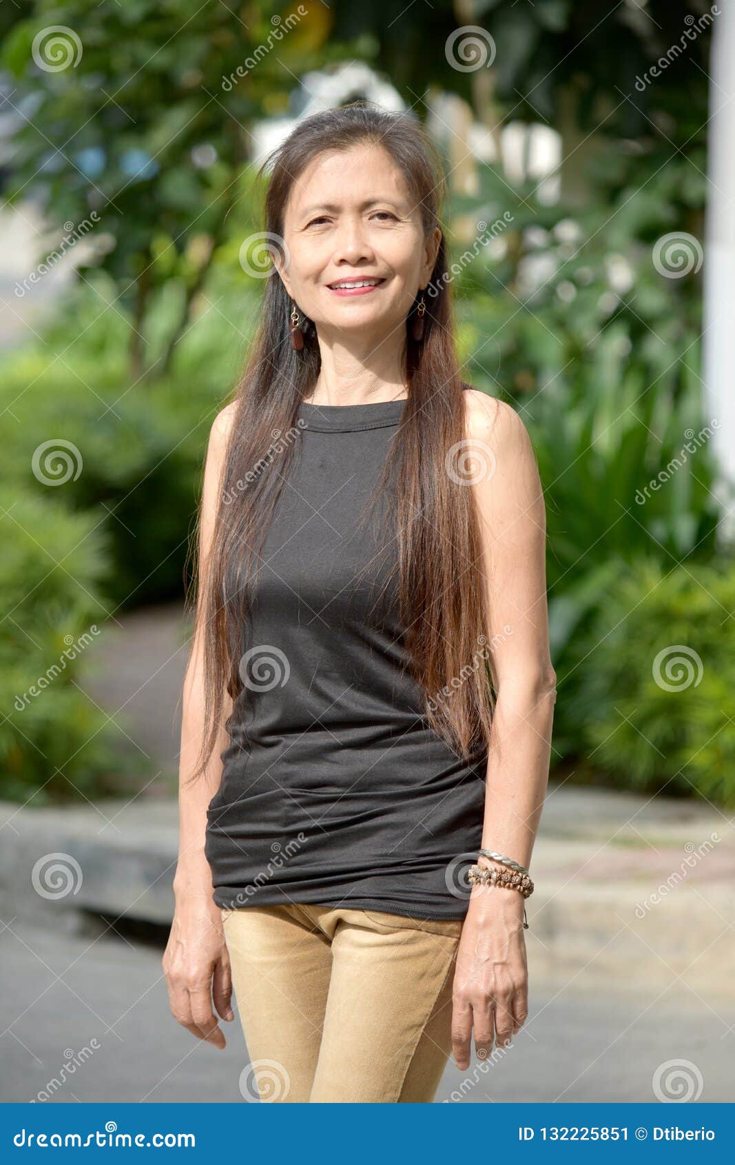 Smiling Filipina Female Senior Stock Image Image Of Adult Female 